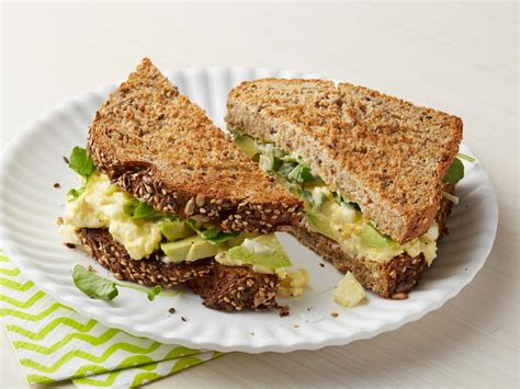 egg-salad-sandwich-with-avocado-and-watercress-food image