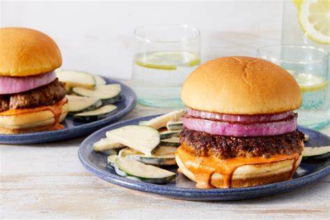 zaatar-spiced-beef-burgers-with-harissa-mayo image