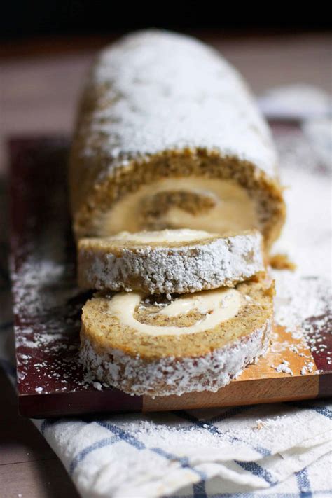banana-cake-roll-with-caramel-cream-cheese-filling image