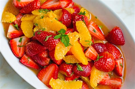strawberry-and-orange-salad-with-citrus-syrup-fresh-mint image