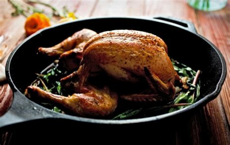 splayed-roast-chicken-with-caramelized-ramps-garlic image