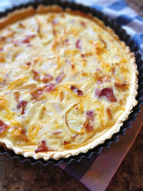 bacon-and-cheddar-tart-with-caramelized-onion image