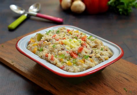 creamy-mixed-vegetable-risotto-recipe-archanas image