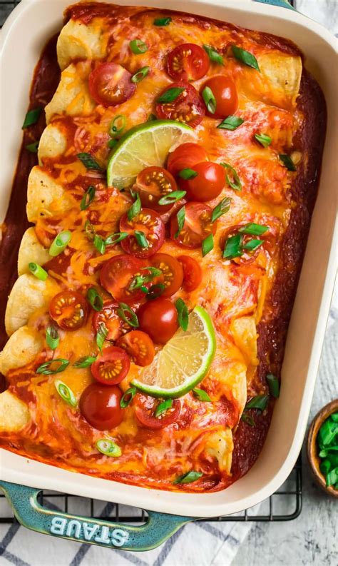 instant-pot-chicken-enchiladas-easy-healthy-enchilada image