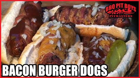 how-to-grill-bacon-burger-dogs-recipe-youtube image