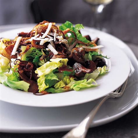 warm-mushroom-salad-recipe-marcia-kiesel-food image