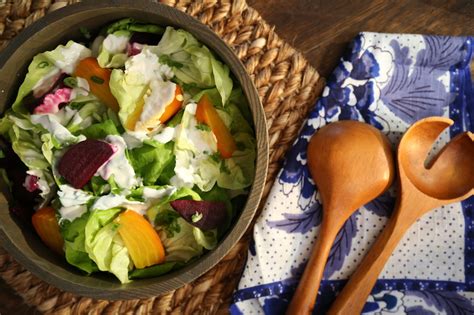 beet-and-butter-lettuce-salad-with-horseradish-dressing image
