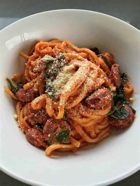 quick-chorizo-creamy-tomato-pasta-easy-recipe-by-vj image