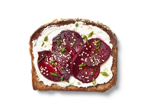 creamy-beet-toast-recipe-food-network image