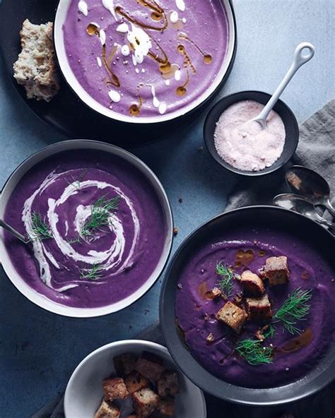 purple-cauliflower-and-sweet-potato-soup-with-garlic image