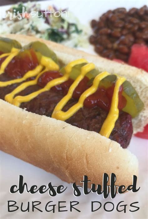 cheese-stuffed-burger-dogs-bbq-cookout-grill image