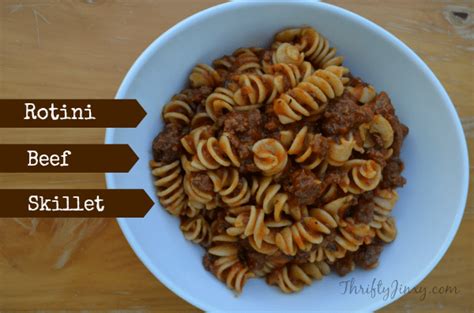 rotini-beef-skillet-recipe-one-pot-cooking-thrifty image