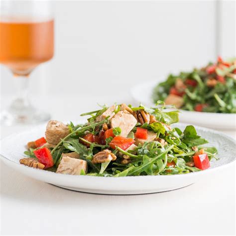healthy-chicken-and-arugula-salad-food-wine image