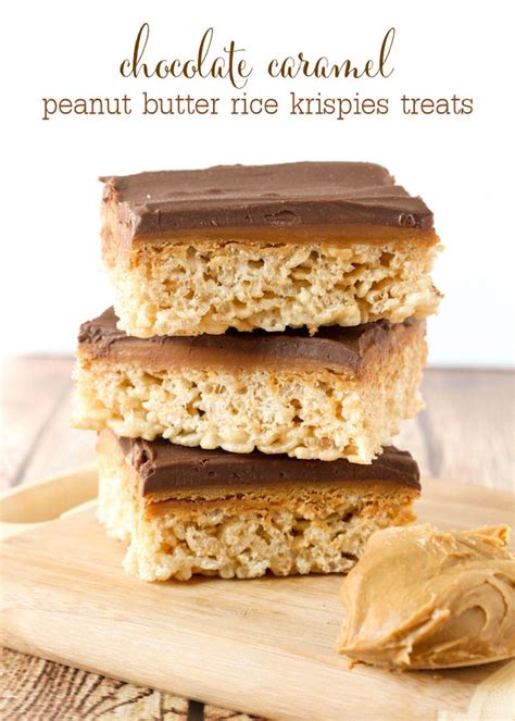 chocolate-caramel-peanut-butter-rice-krispies-treats image