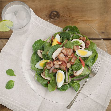 turkey-bacon-spinach-salad-simple-salad image