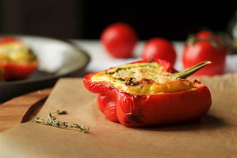 vegetarian-three-cheese-quiche-stuffed-peppers image