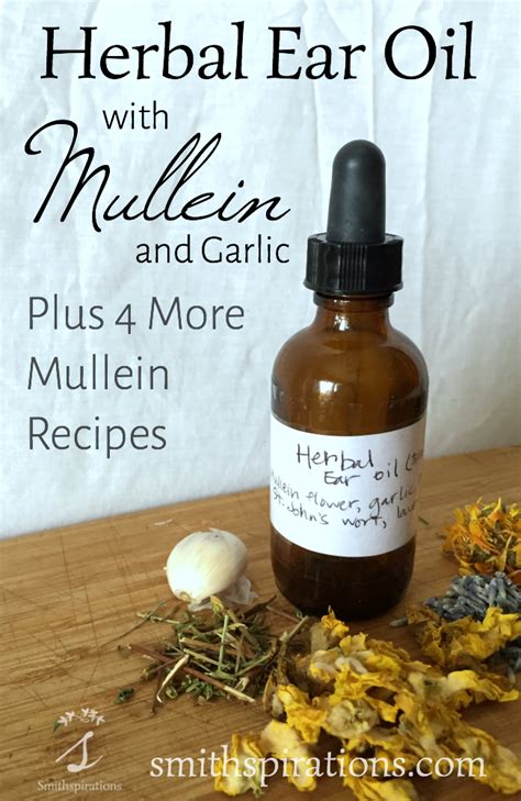 herbal-ear-oil-recipe-with-mullein-flower-and-garlic image