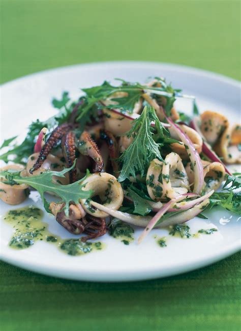 squid-salad-with-lime-coriander-mint-and-mizuna image