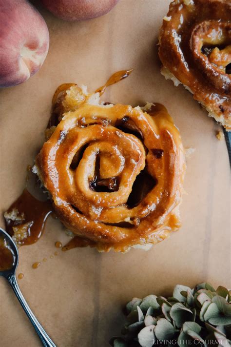 peach-sticky-buns-living-the-gourmet image