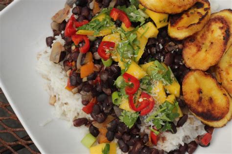 caribbean-black-beans-with-coconut-rice-fried image