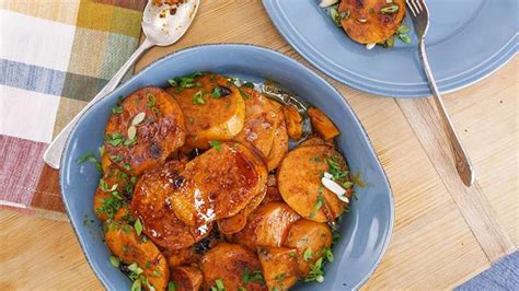 pressure-cooker-maple-chile-glazed-sweet-potatoes image