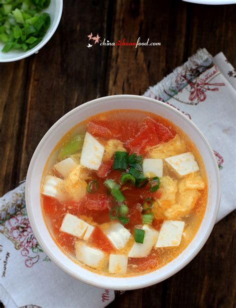tofu-egg-soup-with-tomatoes-china-sichuan-food image