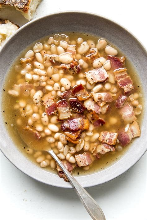 white-bean-soup-with-bacon-the-modern-proper image