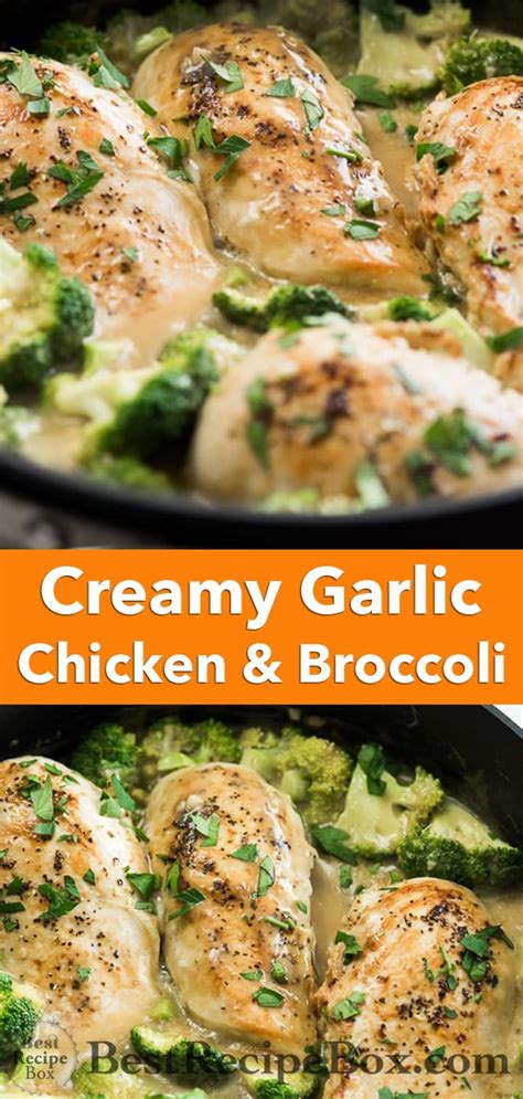 skillet-creamy-garlic-chicken-with-broccoli-best image