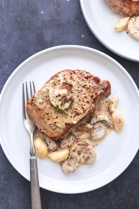 baked-pork-chops-with-creamy-mushroom-sauce image