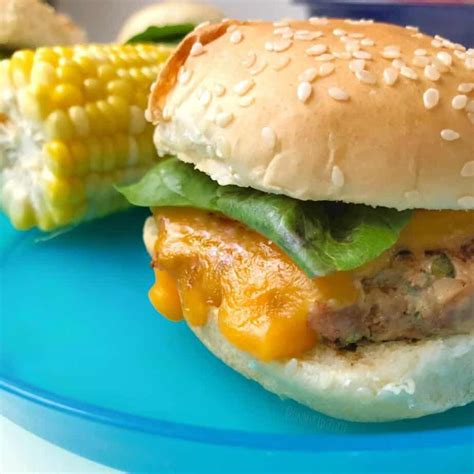 mini-turkey-burgers-sliders-with-cheese-recipe-on-my-kids-plate image