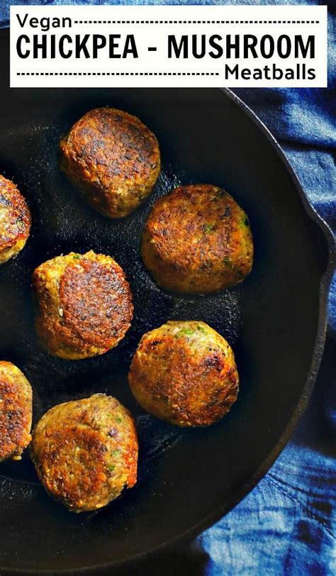 chickpea-mushroom-meatballs-recipe-vegan-meatballs image