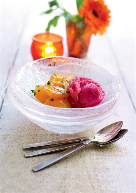redcurrant-sorbet-with-baked-apricots image