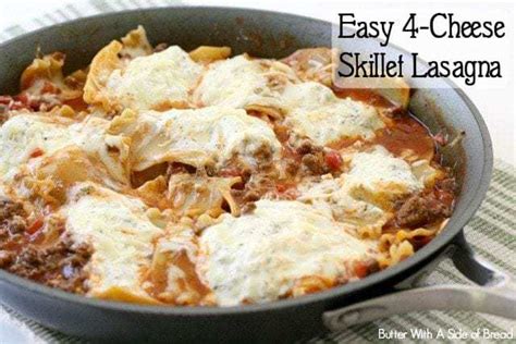 easy-4-cheese-skillet-lasagna-butter-with-a-side image