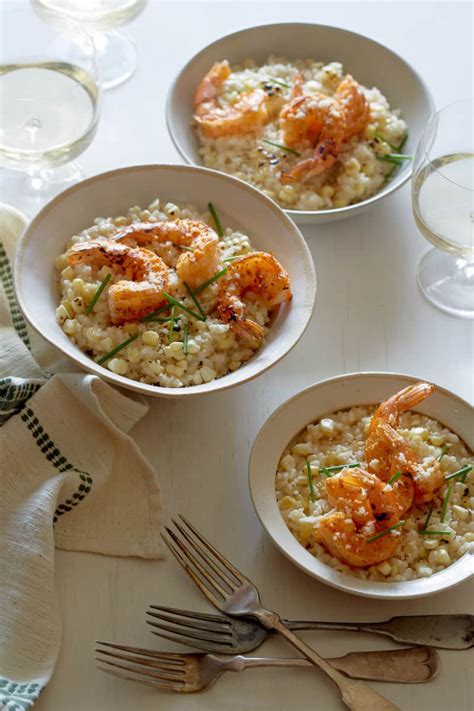 sweet-corn-risotto-with-cajun-shrimp-spoon-fork image