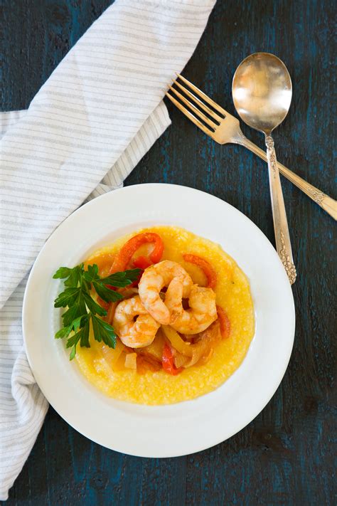 shrimp-and-peppers-on-creamy-polenta-deliciously image