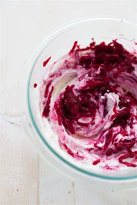 beet-tzatziki-with-beet-green-chips-the-foodie-dietitian image