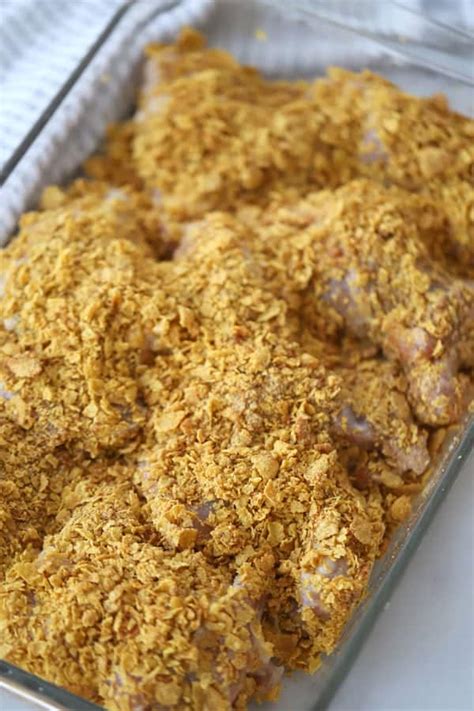 easy-oven-baked-cornflake-chicken-the-carefree image