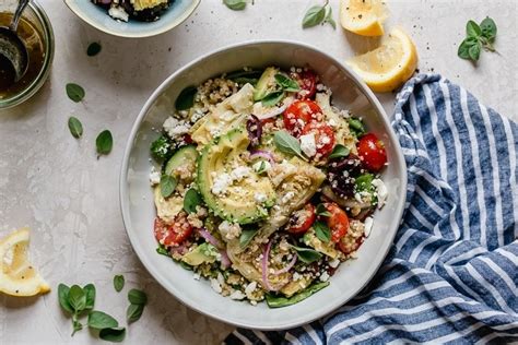 greek-quinoa-salad-with-avocado-the-real-food image