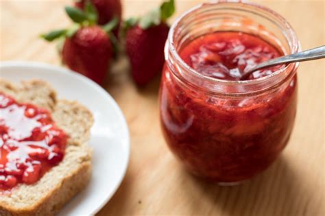low-sugar-strawberry-freezer-jam-10-minutes-the image