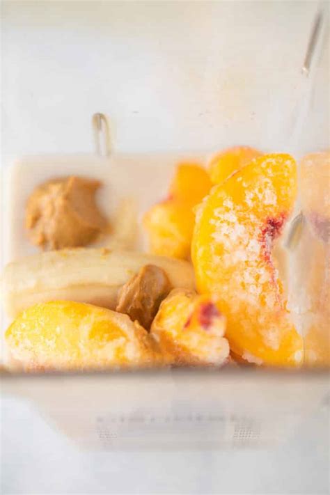 protein-banana-peach-smoothie-clean-eating-kitchen image