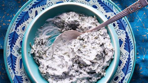 spinach-garlic-yogurt-recipe-bon-apptit image