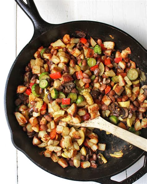 easy-vegan-breakfast-hash-with-veggies-and-beans image