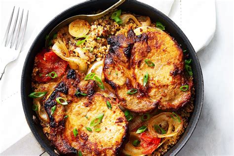 one-pan-baked-pork-chops-with-quinoa image