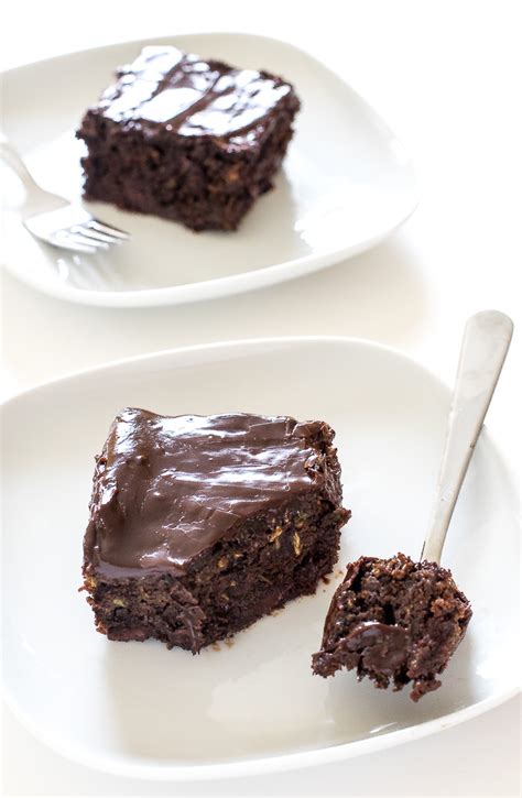 zucchini-brownies-topped-with-chocolate-ganache image