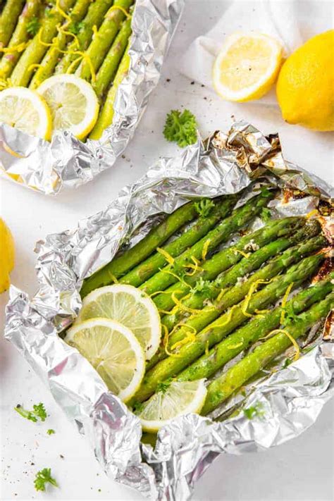 lemon-garlic-grilled-asparagus-in-foil-spoonful-of-flavor image