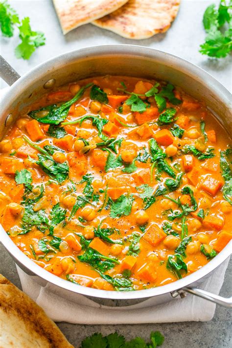 coconut-sweet-potato-curry-with-chickpeas-averie-cooks image