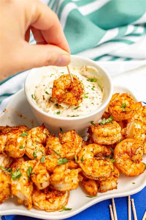 spicy-roasted-shrimp-family-food-on-the-table image
