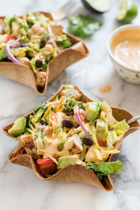chicken-taco-salad-with-creamy-chipotle-dressing image