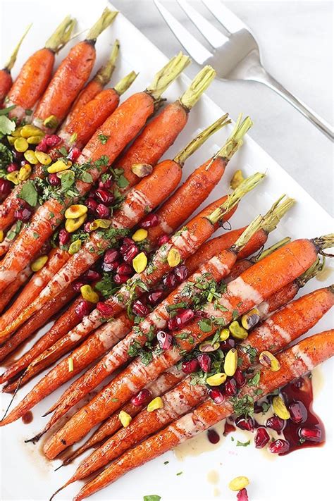 simply-roasted-pomegranate-carrots-recipe-fitliving image
