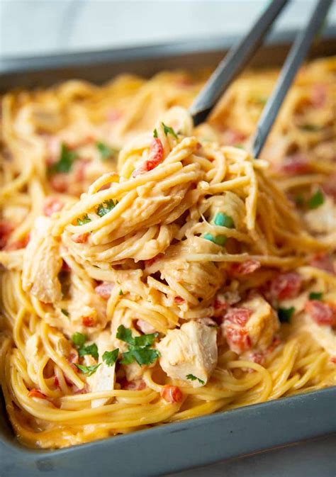 the-best-cheesy-chicken-spaghetti-from-scratch image
